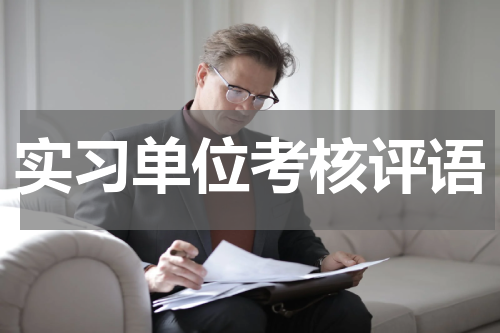 实习单位考核评语