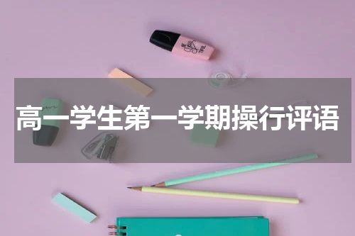 高一学生第一学期操行评语