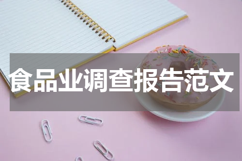 食品业调查报告范文