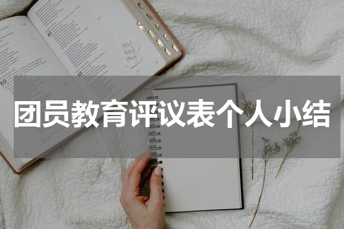 团员教育评议表个人小结