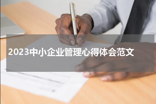 2023中小企业管理心得体会范文