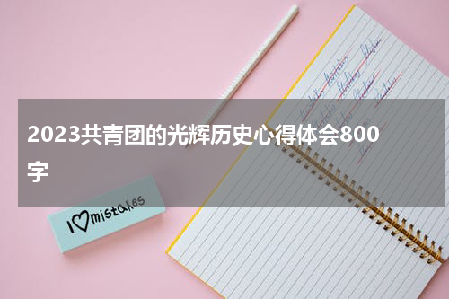2023共青团的光辉历史心得体会800字