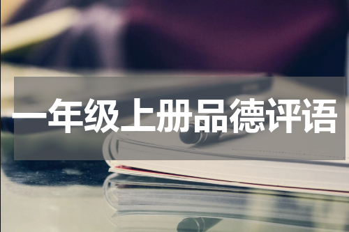 一年级上册品德评语