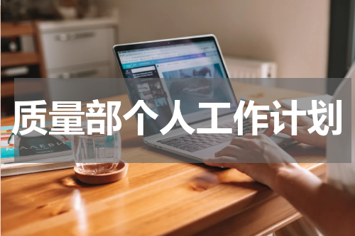 质量部个人工作计划