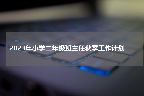 2023年小学二年级班主任秋季工作计划