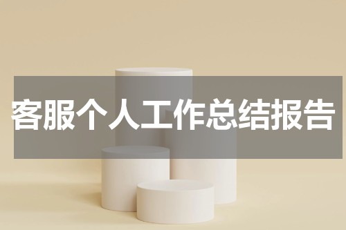 客服个人工作总结报告