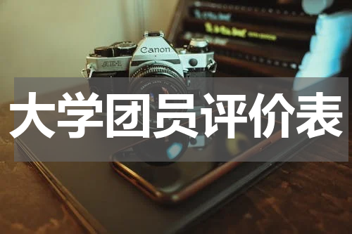 大学团员评价表