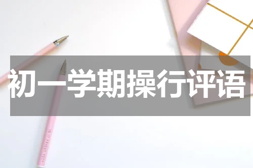 初一学期操行评语