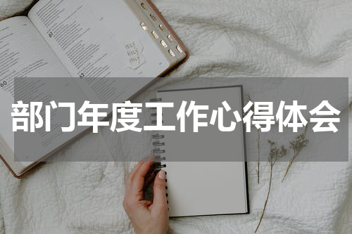 部门年度工作心得体会