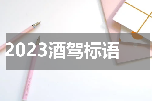 2023酒驾标语