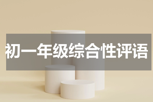 初一年级综合性评语