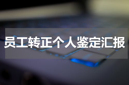 员工转正个人鉴定汇报