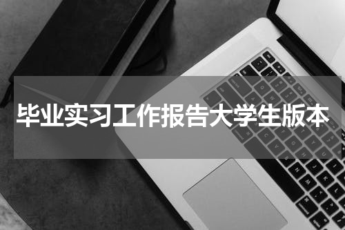 毕业实习工作报告大学生版本