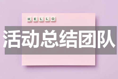 活动总结团队