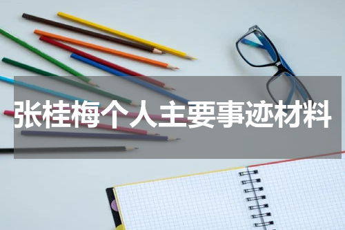 张桂梅个人主要事迹材料