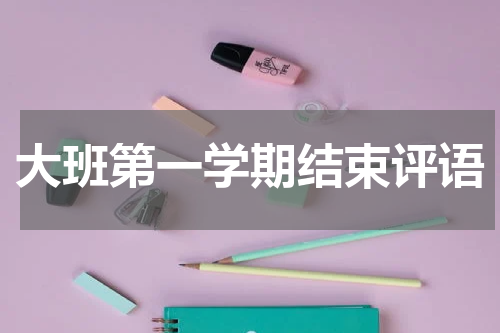 大班第一学期结束评语