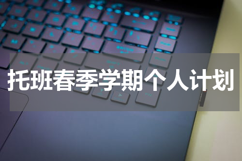 托班春季学期个人计划