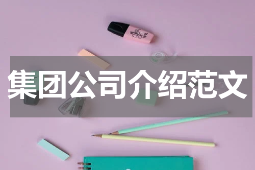 集团公司介绍范文