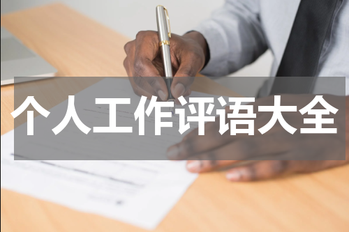 个人工作评语大全