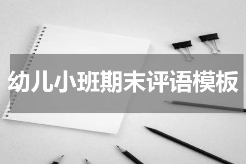 幼儿小班期末评语模板