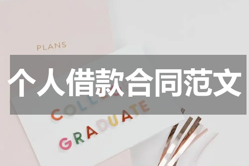个人借款合同范文