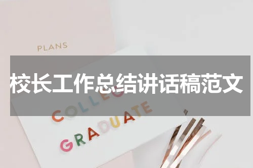 校长工作总结讲话稿范文