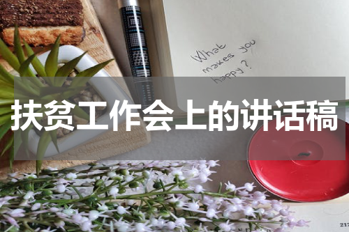 扶贫工作会上的讲话稿