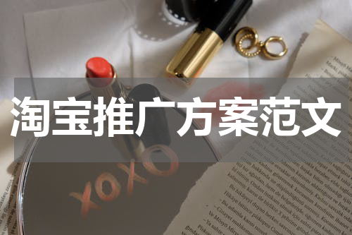 淘宝推广方案范文