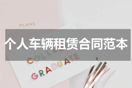 个人车辆租赁合同范本