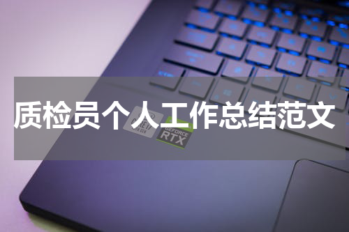 质检员个人工作总结范文