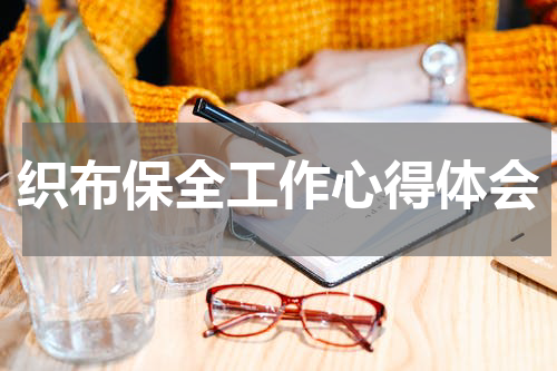 织布保全工作心得体会
