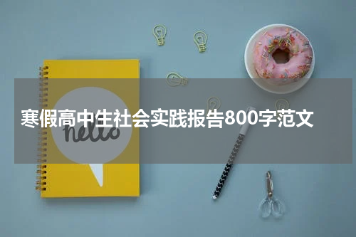寒假高中生社会实践报告800字范文