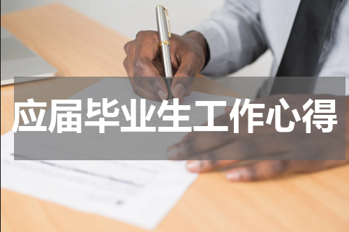 应届毕业生工作心得