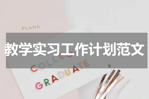 教学实习工作计划范文