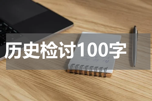 历史检讨100字