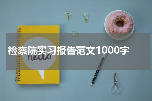 检察院实习报告范文1000字