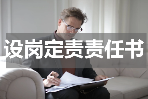 设岗定责责任书