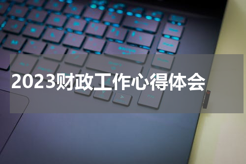 2023财政工作心得体会