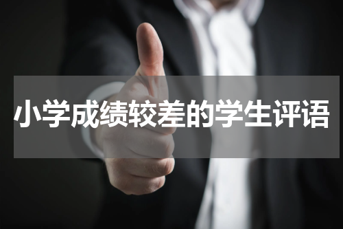 小学成绩较差的学生评语