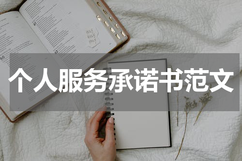 个人服务承诺书范文