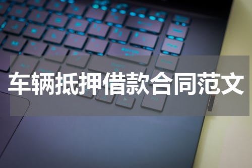 车辆抵押借款合同范文