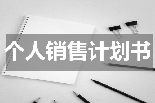 个人销售计划书