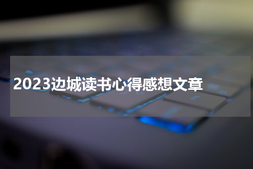 2023边城读书心得感想文章 