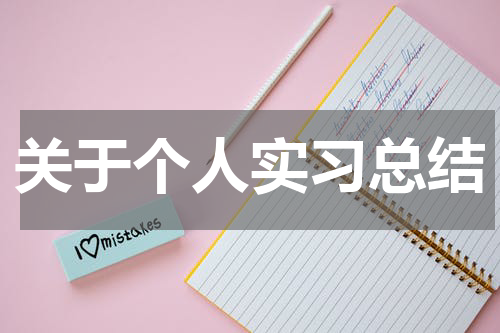 关于个人实习总结