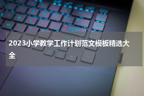 2023小学教学工作计划范文模板精选大全