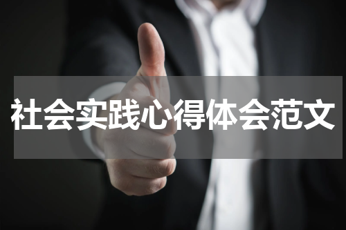 社会实践心得体会范文