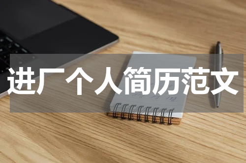 进厂个人简历范文
