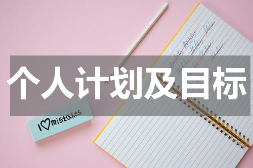 个人计划及目标