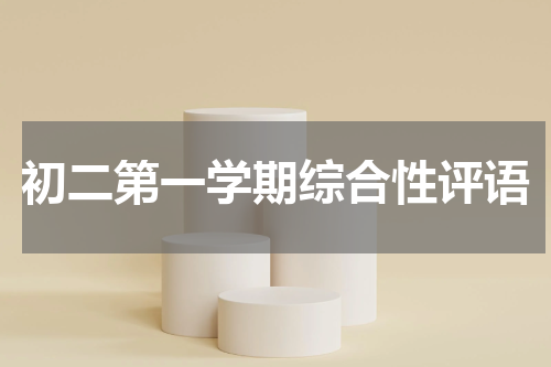 初二第一学期综合性评语
