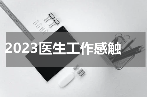 2023医生工作感触
